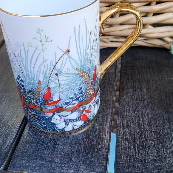 Lomonosov Imperial Bone China Porcelain Coffee Mug Idyll Kalenda 400 Ml/14.1 Fl. - Picture 4 of 11